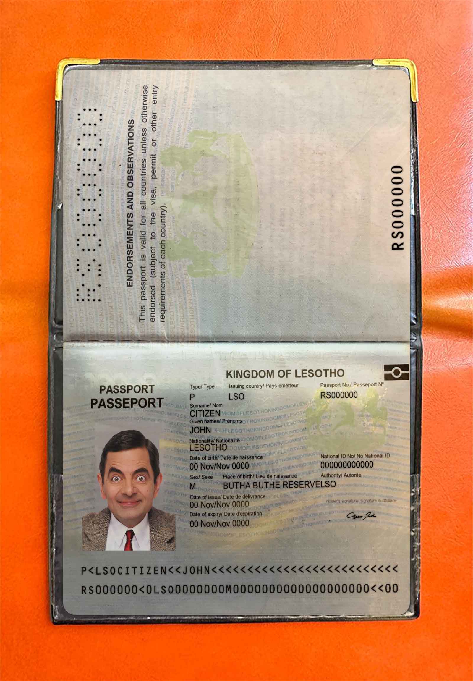 Lesotho Pass photo look PSD template